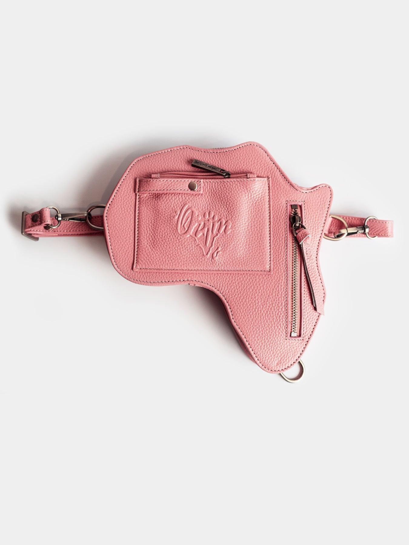 NEW! Rose Africa Fanny Pack/ CrossBody Bag - Pink Leather - SHOP | Orijin Culture 