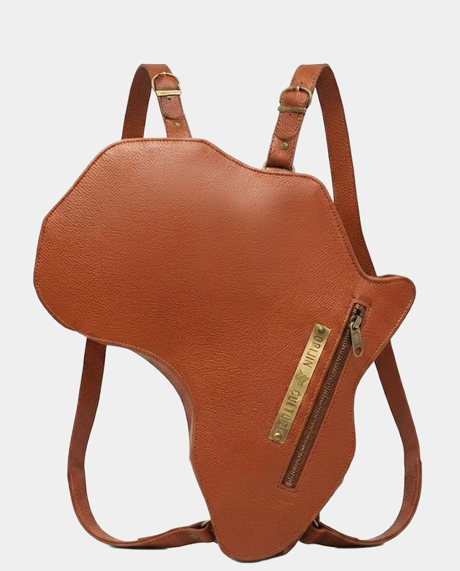 Africa Bag / Backpack- Brown Leather (Large)