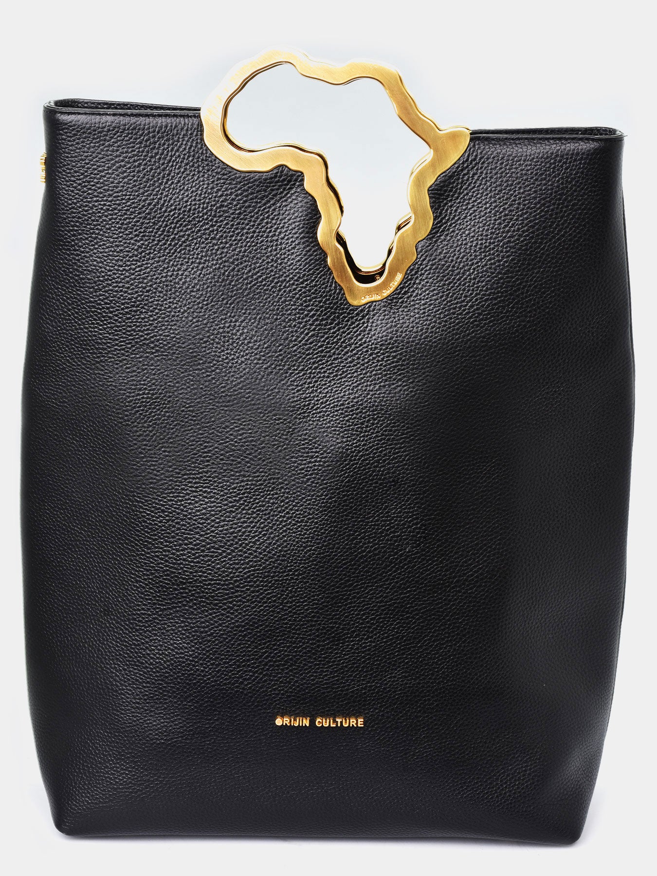 New Africa Artifact Tote / Clutch - Black Leather N/S bag - SHOP | Orijin Culture
