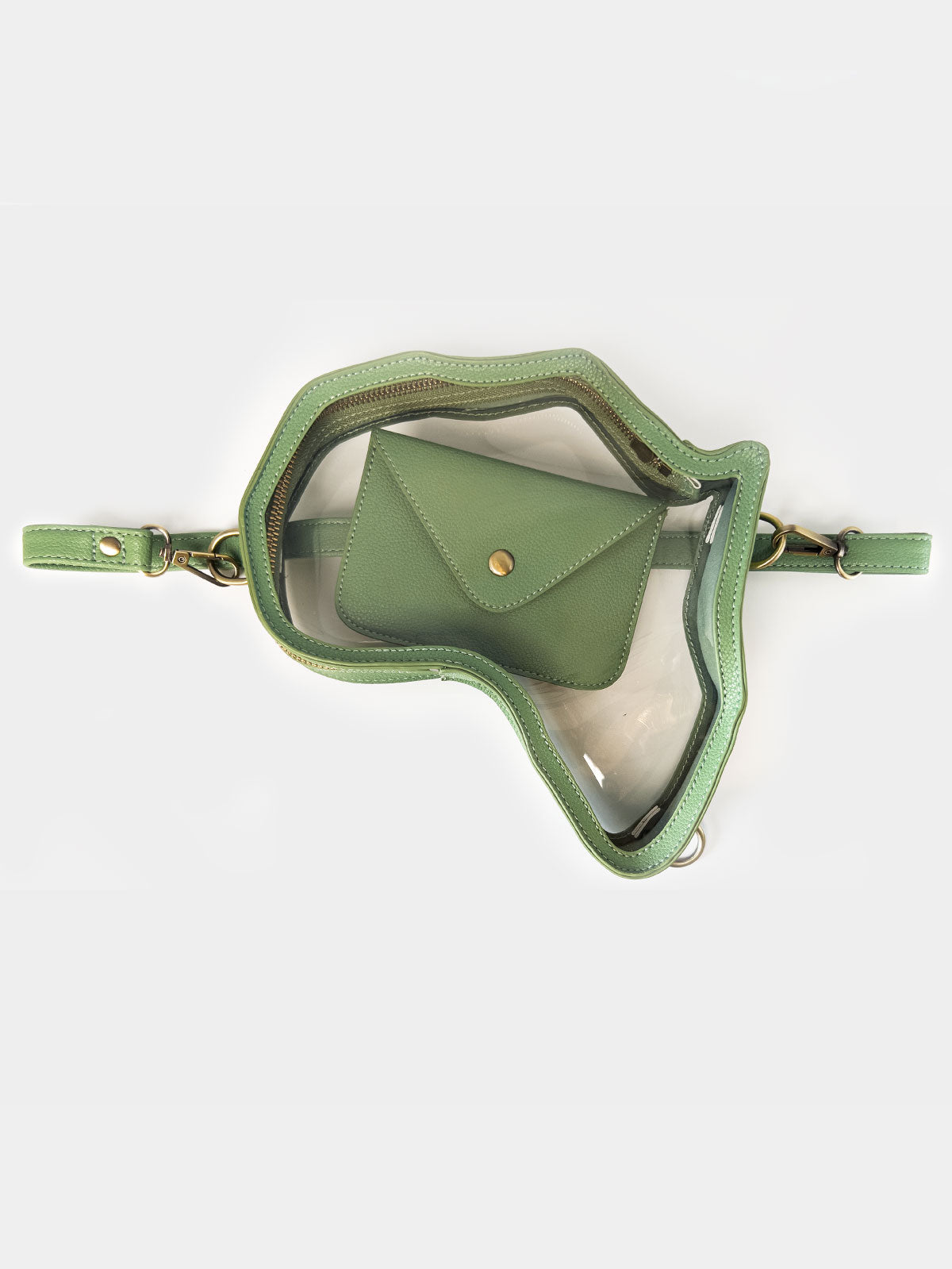 Clear Africa Fanny Pack/ CrossBody Bag- Green Leather - SHOP | Orijin Culture