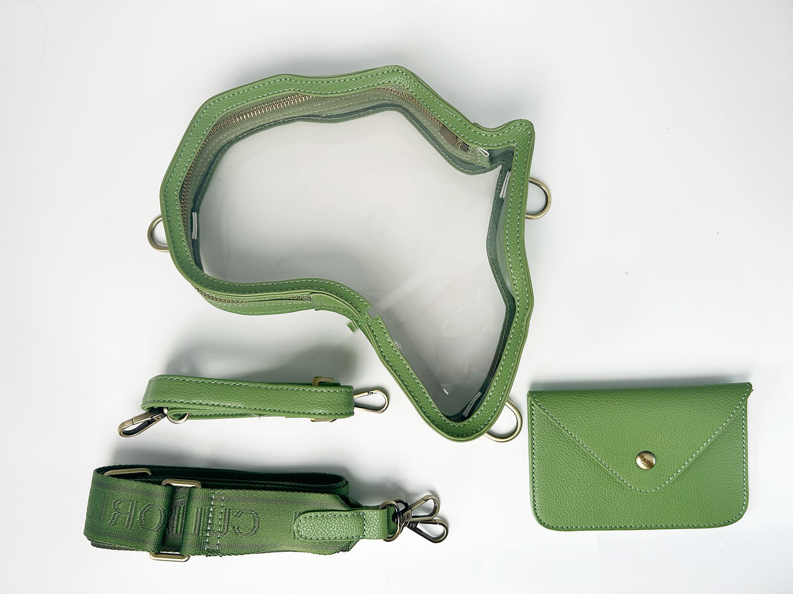 Clear Africa Fanny Pack/ CrossBody Bag- Green Leather - SHOP | Orijin Culture