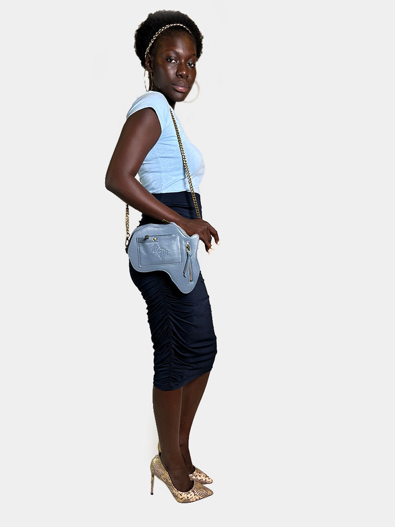 NEW! Harmony Africa Fanny Pack/ CrossBody Bag - Blue Leather - SHOP | Orijin Culture 