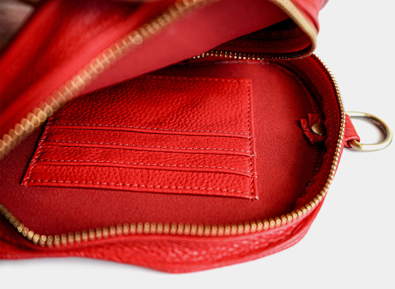 Africa Fanny Pack/ CrossBody Bag - Red Leather - SHOP | Orijin Culture