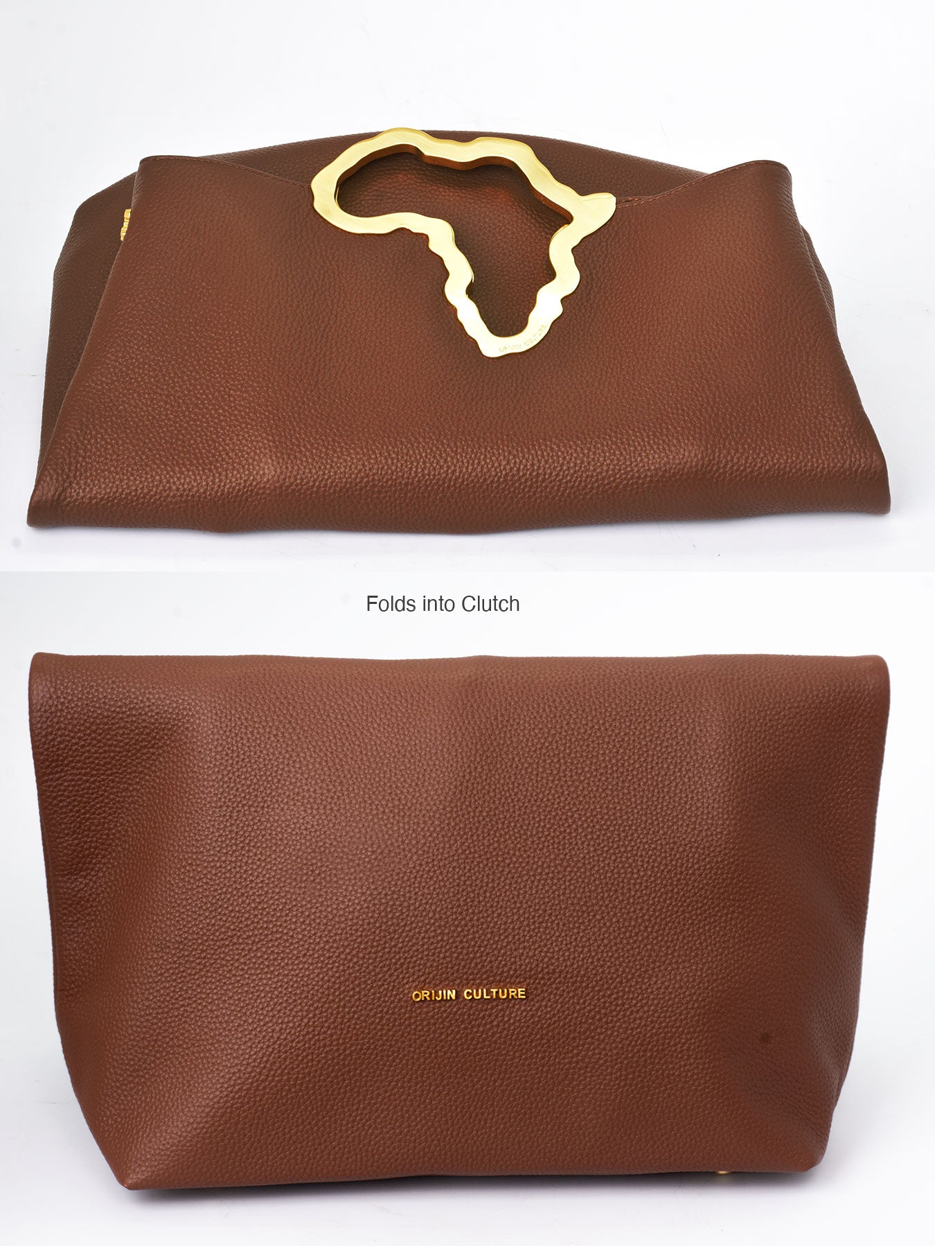 New COCO Africa Artifact Tote / Clutch - Chocolate Brown Leather N/S bag - SHOP | Orijin Culture