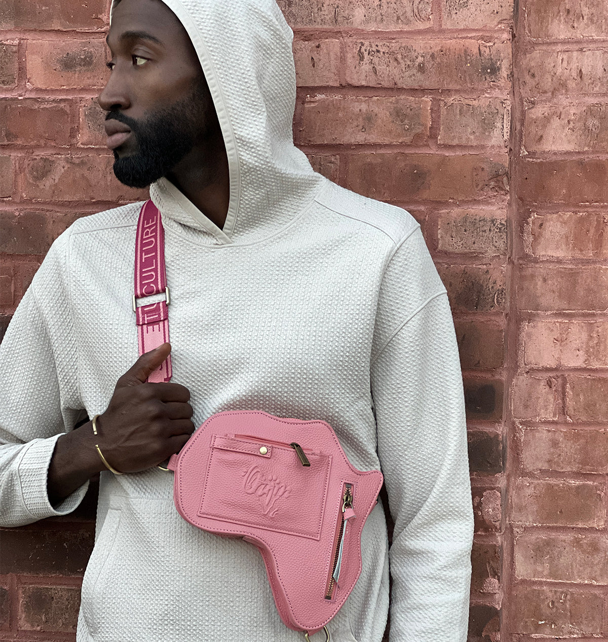 NEW! Rose Africa Belt Bag - Pink Leather - SHOP | Orijin Culture