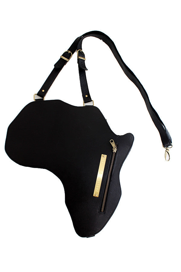 Africa Bag / Backpack- Black Leather (L) | Alkebulan Collection .. - SHOP | Orijin Culture 