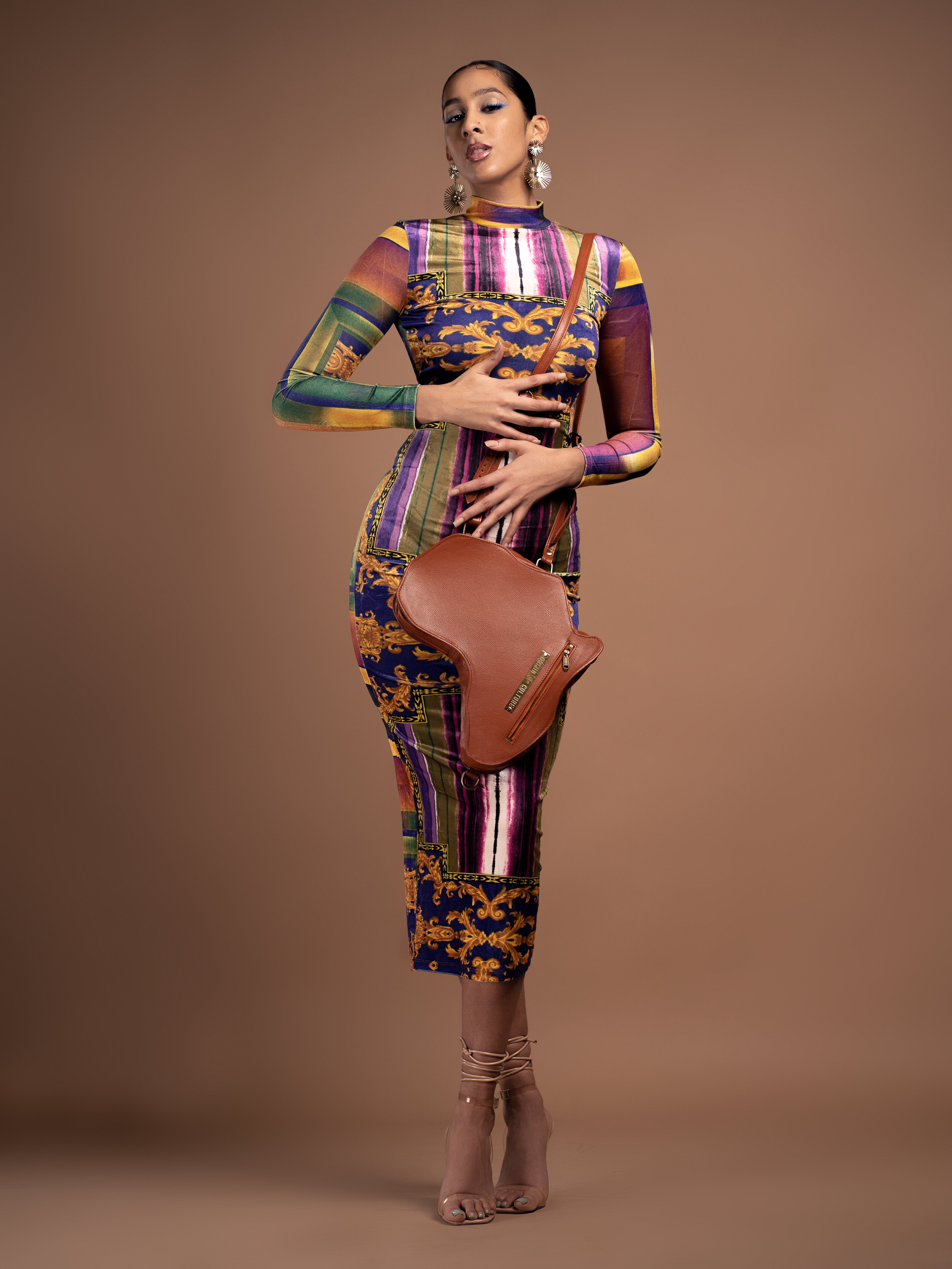 Africa Bag / Backpack - Brown Leather (M) | Alkebulan Collection - SHOP | Orijin Culture