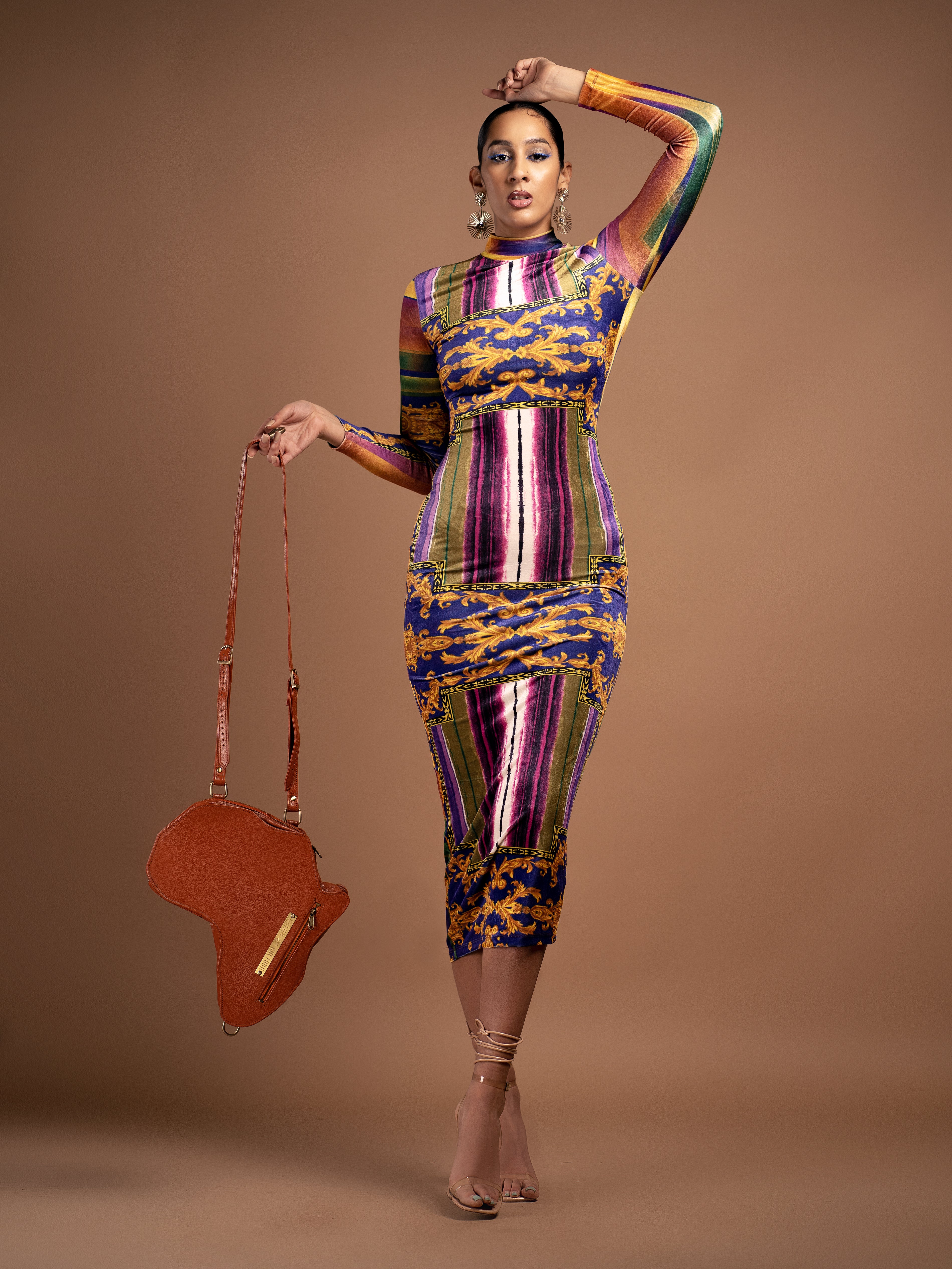 Africa Bag / Backpack - Brown Leather (M) | Alkebulan Collection - SHOP | Orijin Culture