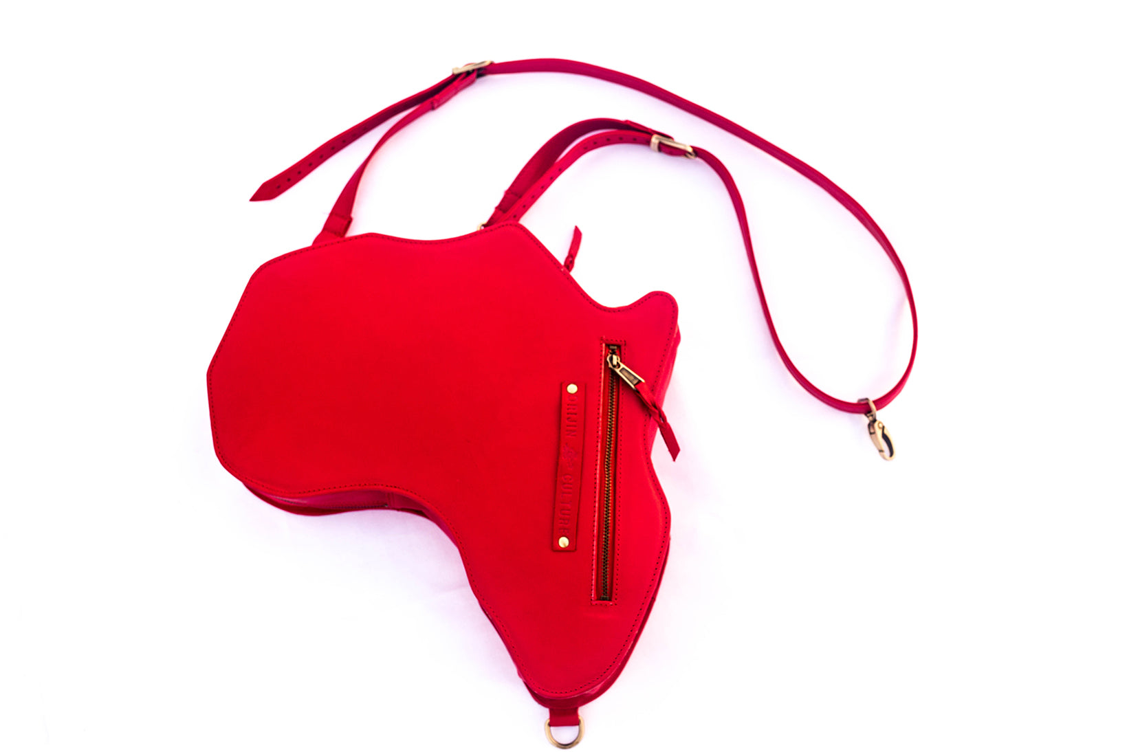 Africa Bag / Backpack- Red Leather(M) - SHOP | Orijin Culture 