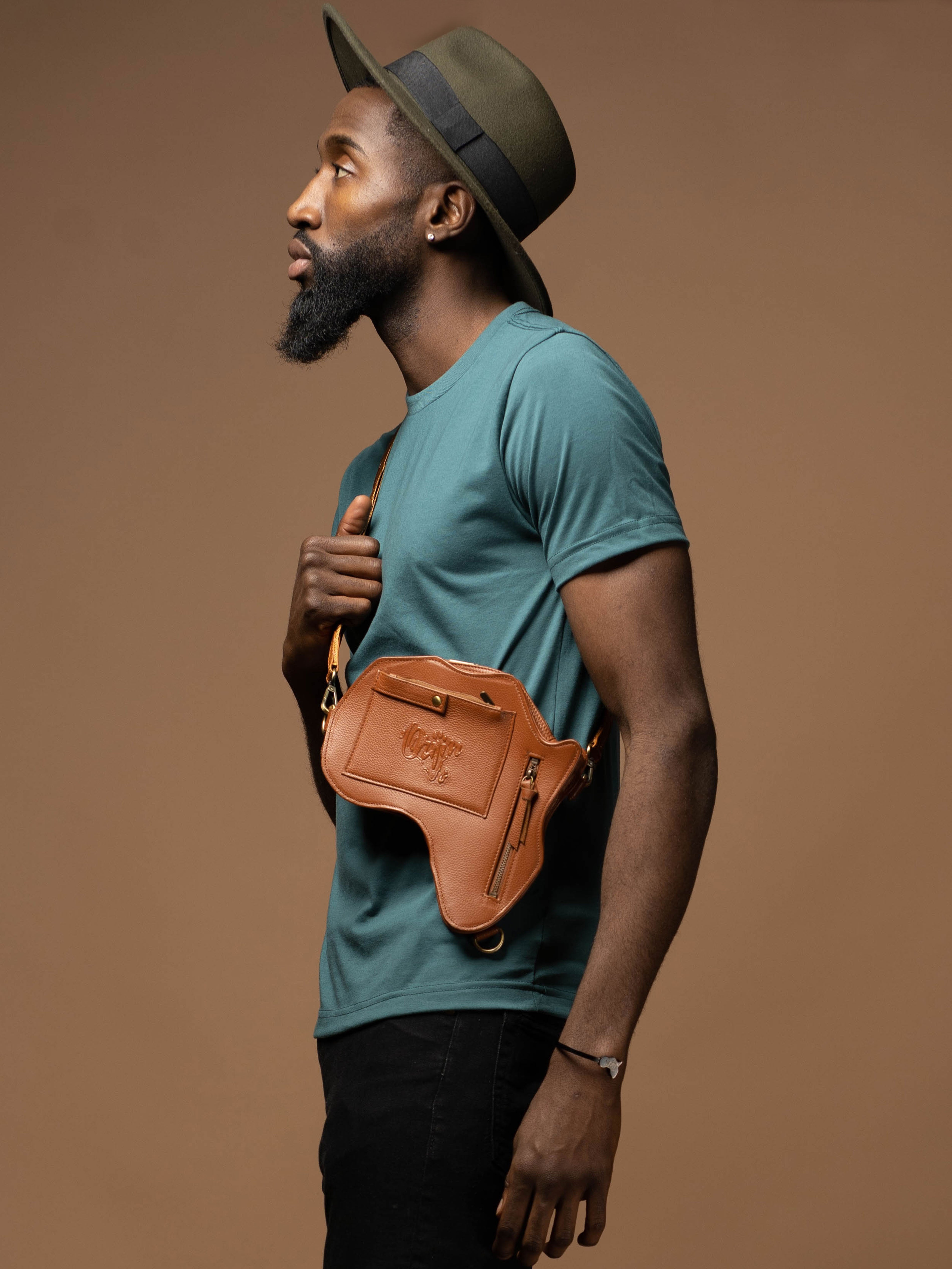 Africa Belt Bag - Brown Leather - SHOP | Orijin Culture 