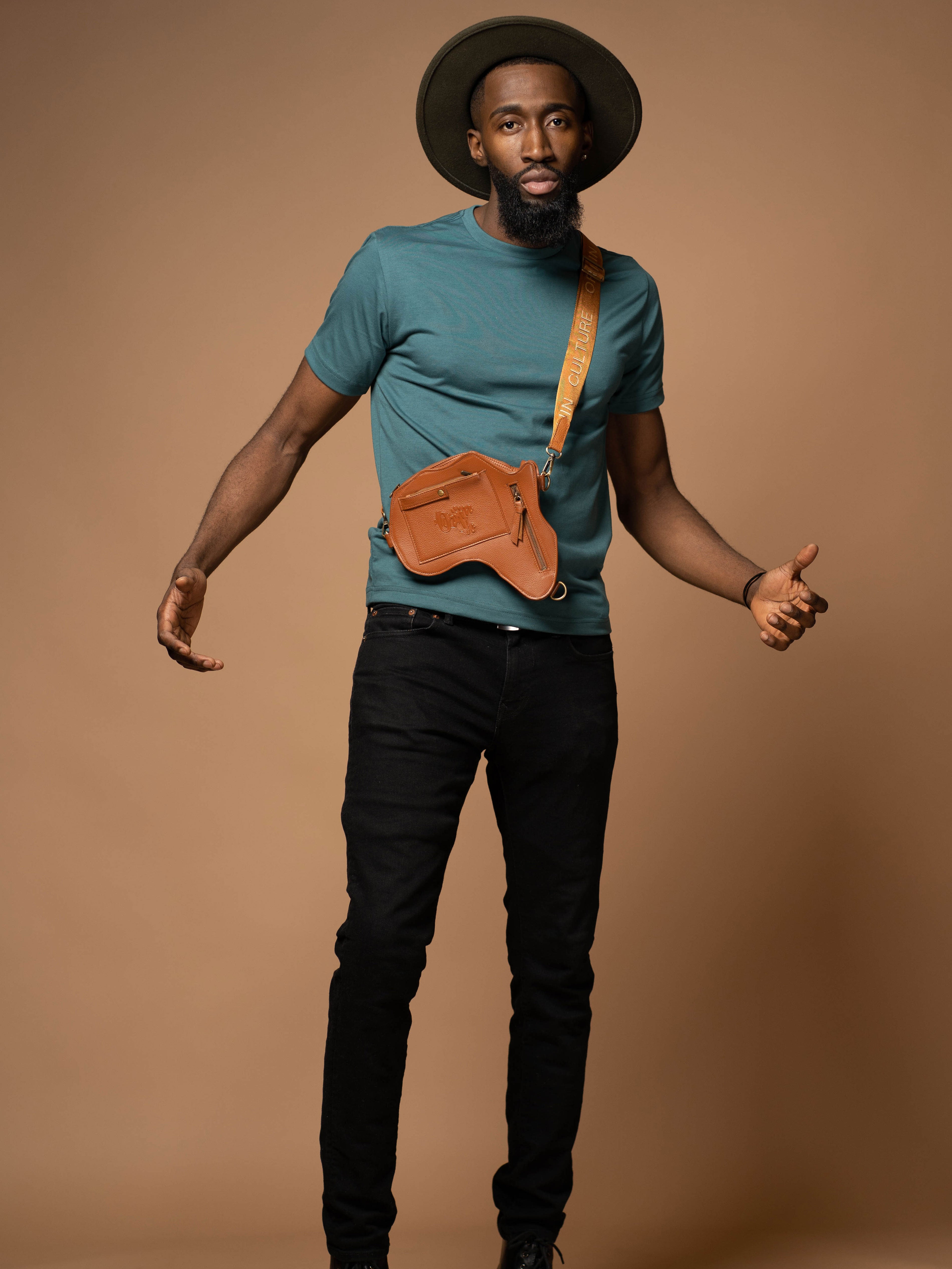 Africa Belt Bag - Brown Leather - SHOP | Orijin Culture