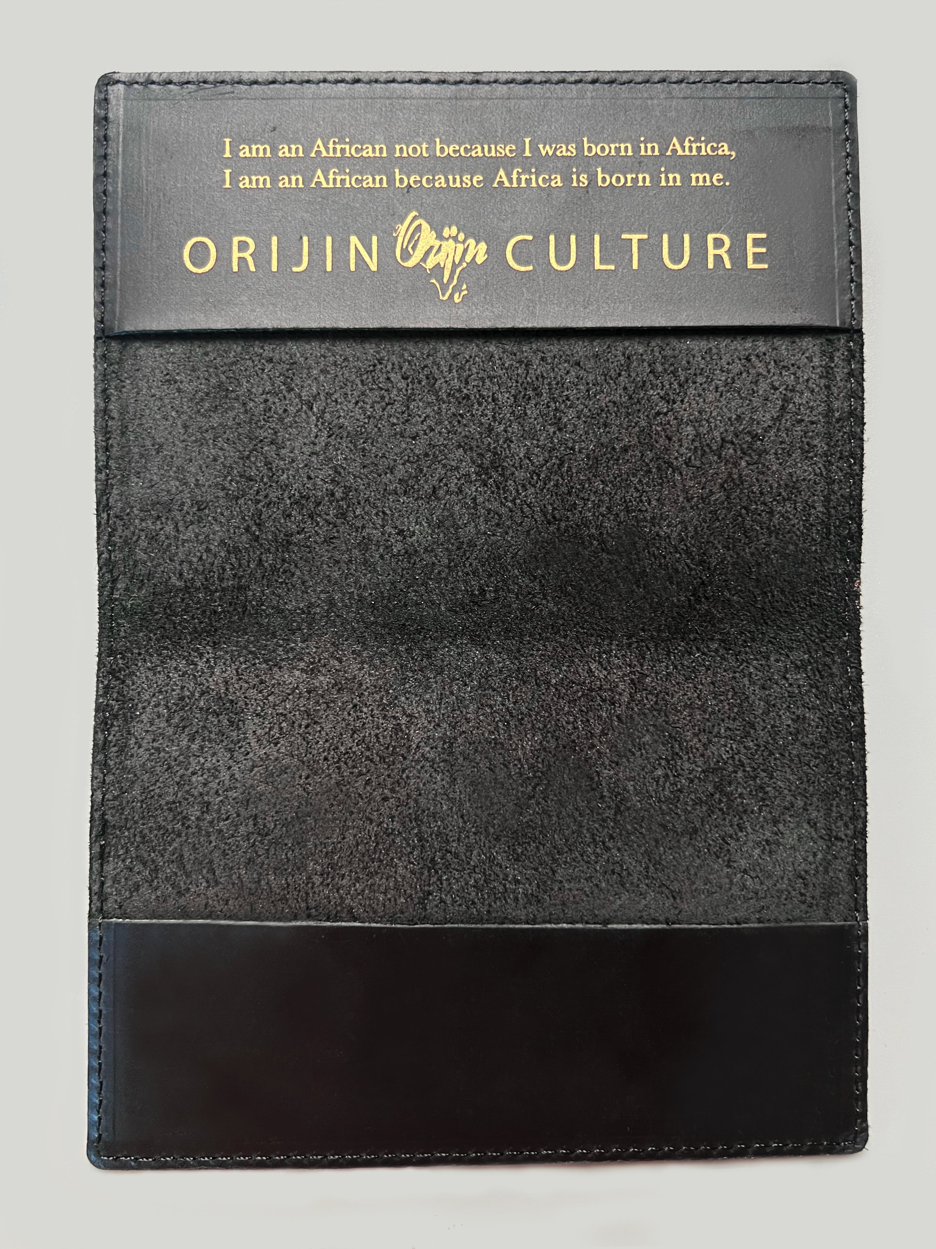 United States Of Africa Leather Passport Holder Black - SHOP | Orijin Culture
