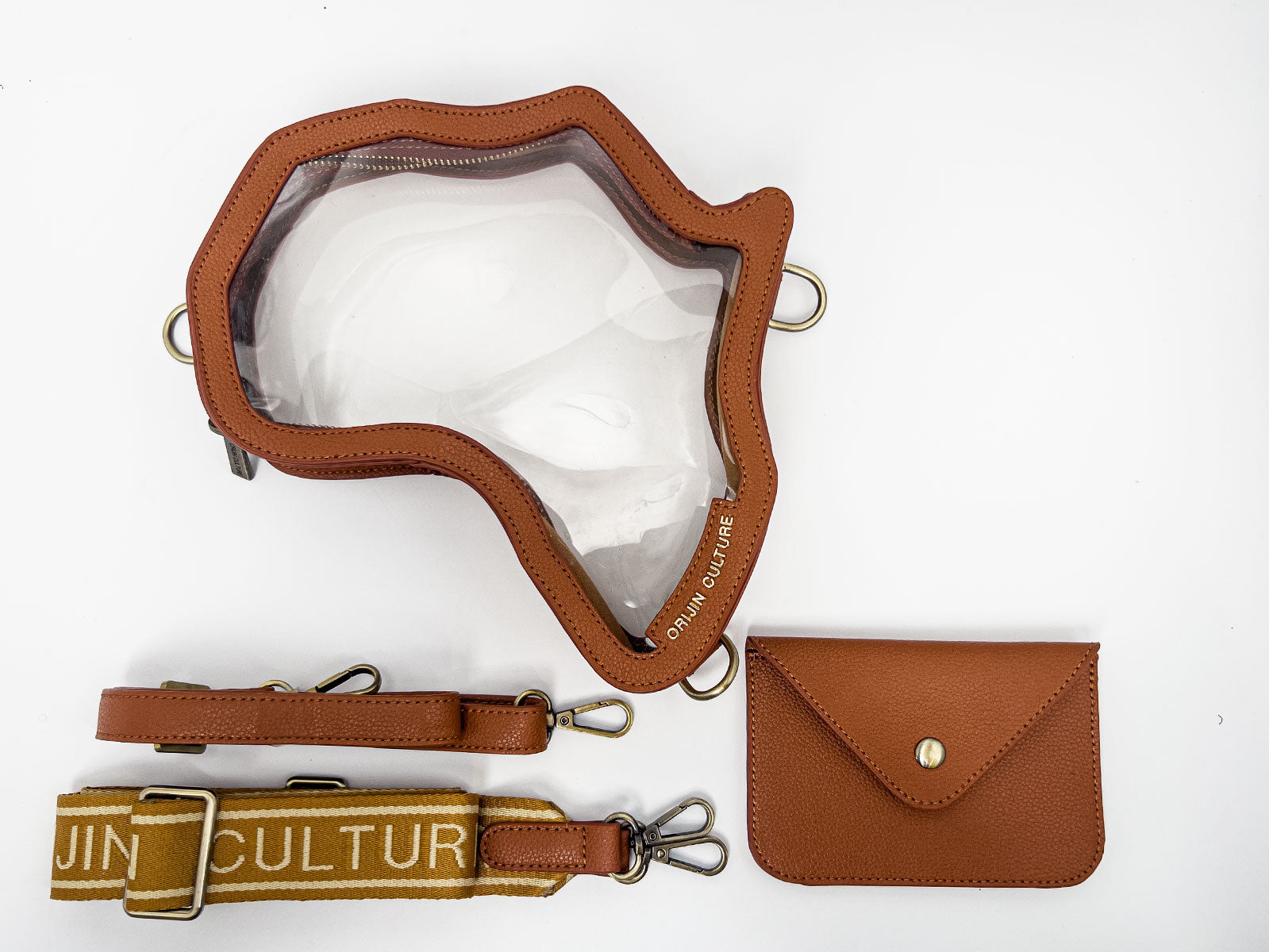 Clear Africa Fanny Pack/ CrossBody Bag- Brown Leather - SHOP | Orijin Culture 