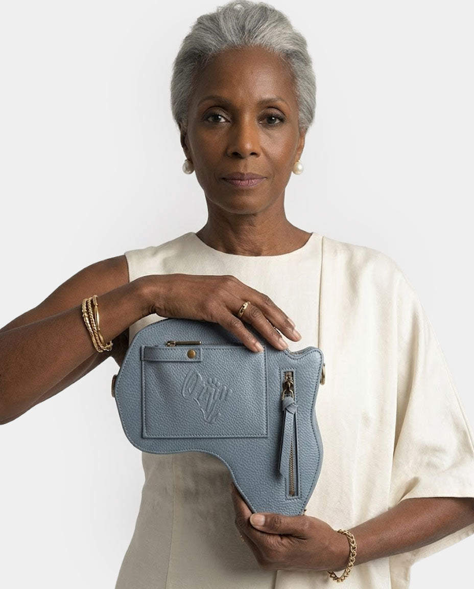 NEW! Harmony Africa Fanny Pack/ CrossBody Bag - Blue Leather