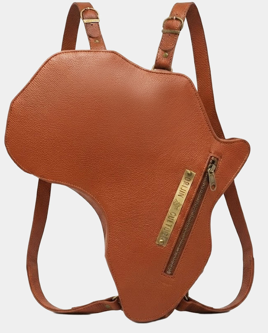 Africa Bag / Backpack - Brown Leather (Medium)