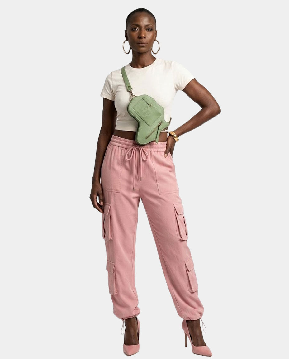 🌱 VEGAN Africa Fanny Pack/ CrossBody Bag - Moringa Green Vegan