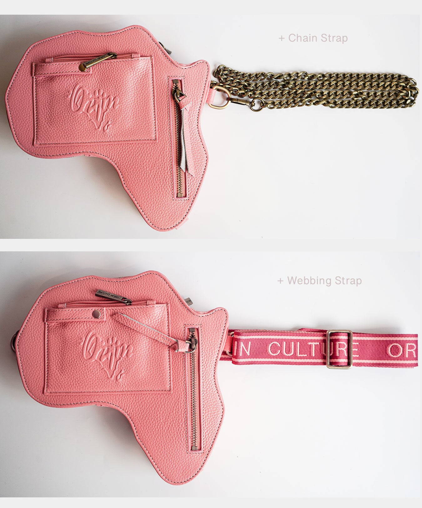 NEW! Rose Africa Fanny Pack/ CrossBody Bag - Pink Leather - SHOP | Orijin Culture 