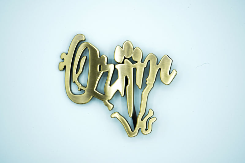 Orijin Logo Reversible Wide Leather Belt (Brown/Grey) - SHOP | Orijin Culture 