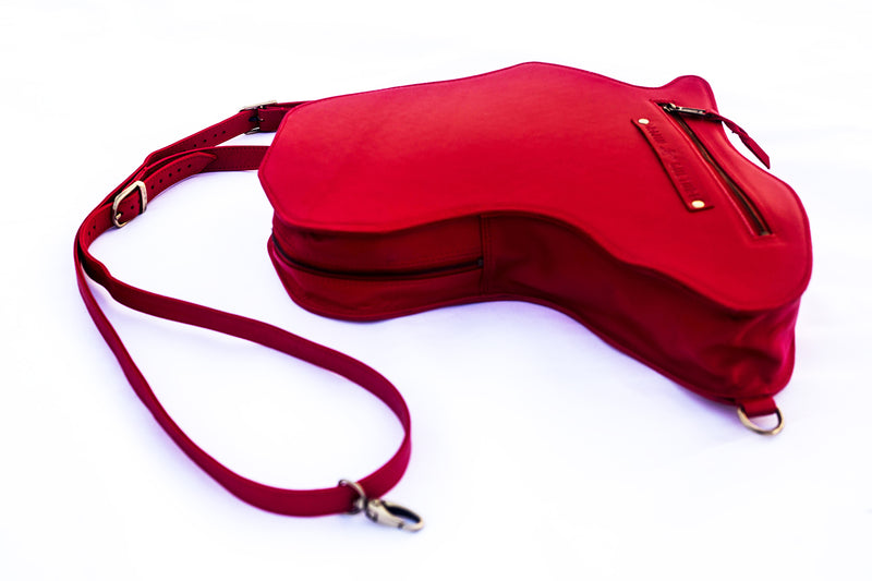 Africa Bag / Backpack- Red Leather(M) - SHOP | Orijin Culture 